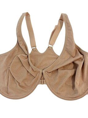 Delimira Nude Skin Color Front Close Bra Underwire Lightly Lined - Size 38DD